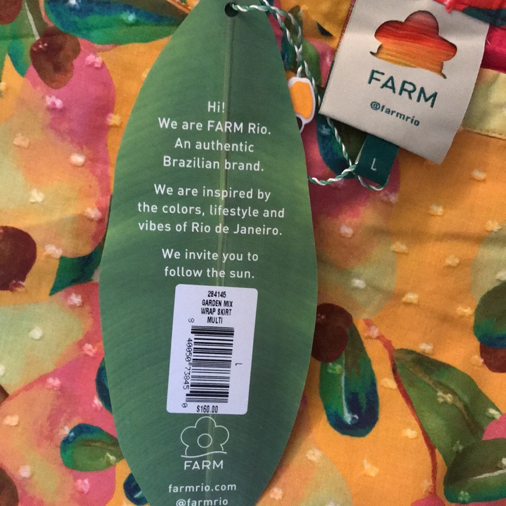 Farm Rio Garden Mix Wrap Skirt Floral Sizes L NWT - Picture 11 of 12
